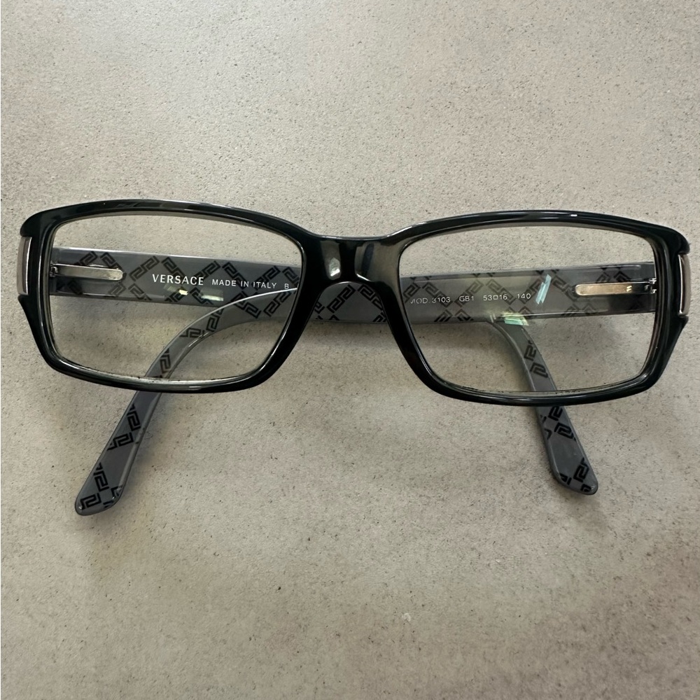 Versace Glossy Black Eyeglasses